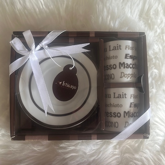 NEW! Artisans Designs Espresso cups and saucers - Picture 1 of 8